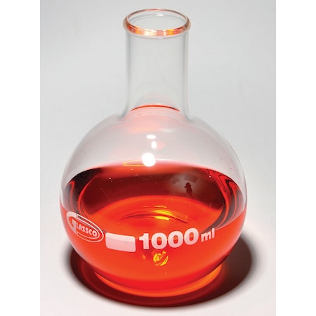 United Scientific Boiling Flask, Flat Bottom, Borosilicate FG4060-1000